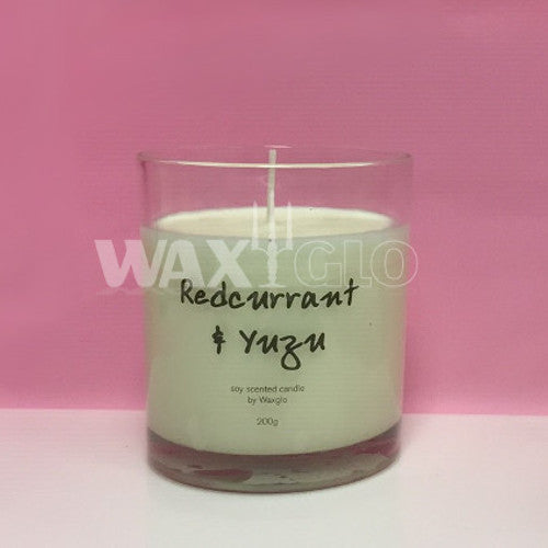 200g Soy Wax Jar Candle - Sweetpea & Lily,  Amber Vanilla, Redcurrant & yuzu