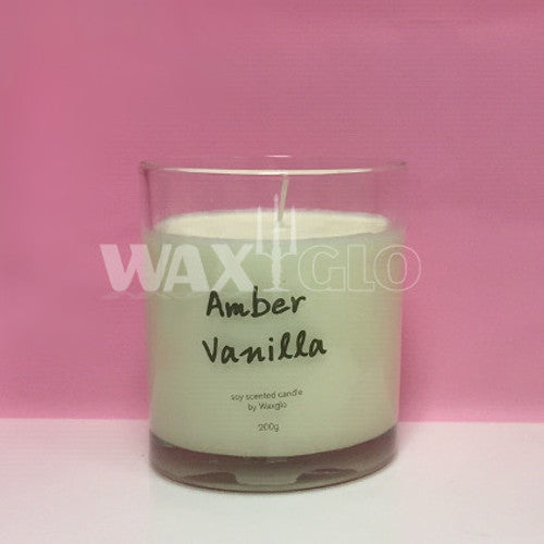 200g Soy Wax Jar Candle - Sweetpea & Lily,  Amber Vanilla, Redcurrant & yuzu