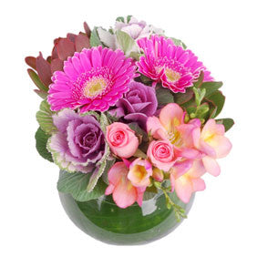 Pink and Pastel Posy Vase