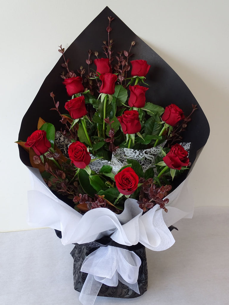 Classic Dozen Red Rose Vox Morrisons Florist Auckland Fresh Flower
