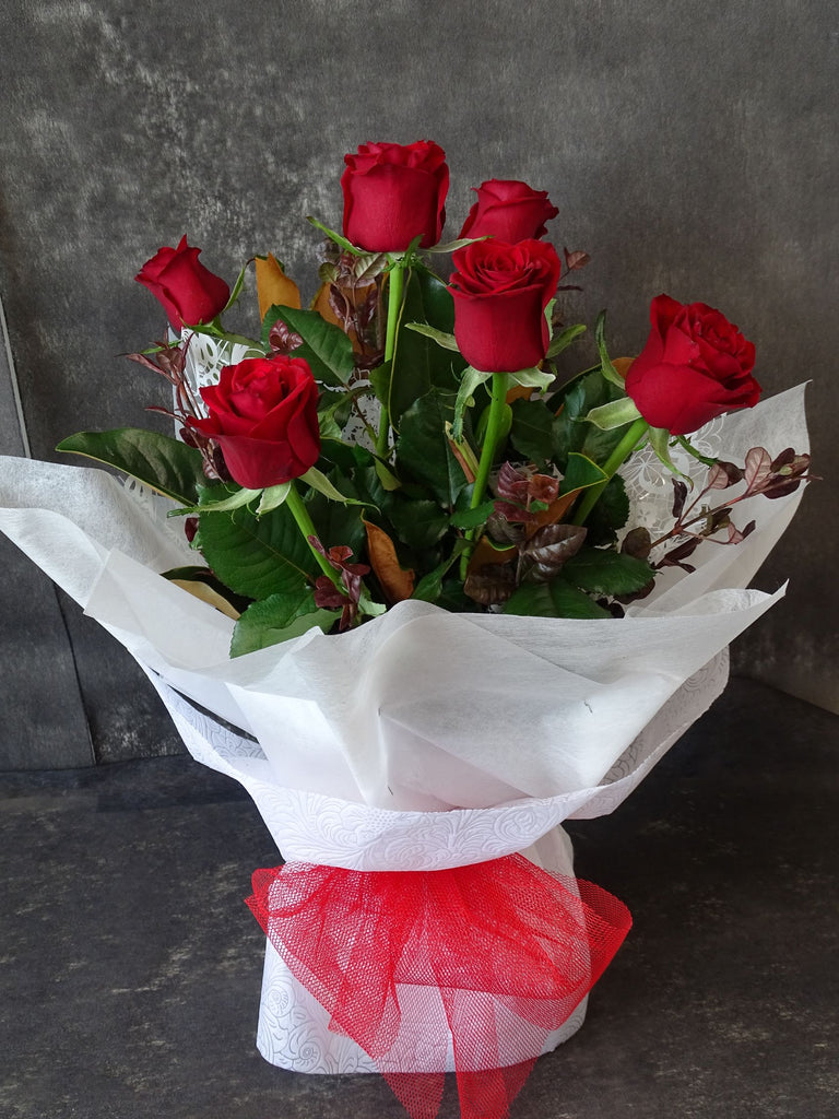 Half Dozen Red Rose Vox Morrisons Florist Auckland Fresh Flower