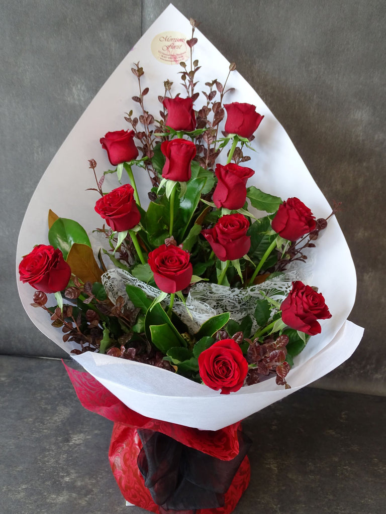 Classic Dozen Red Rose Vox Morrisons Florist Auckland Fresh Flower