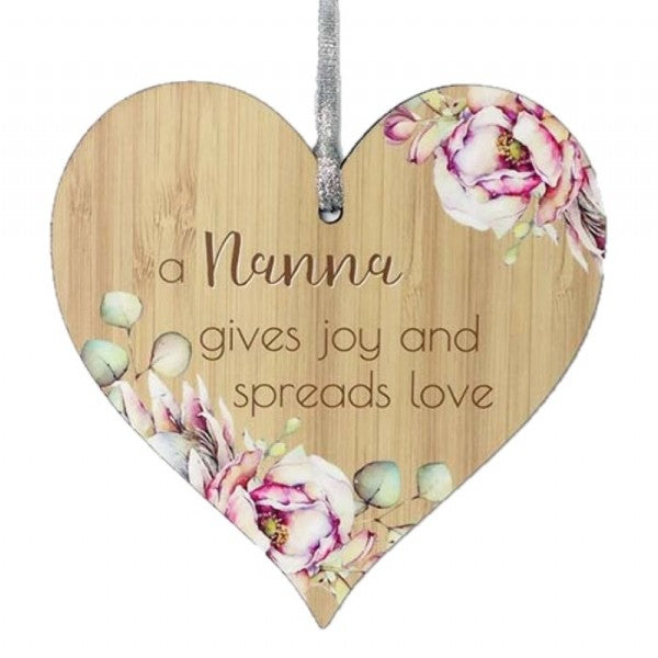 Bunch of Joy Hanging Heart - Angel, Aunty, Believe, Friends, Family, Home, Mum, Nanna, Sister