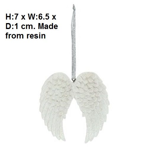 Double Angel Wing Glitter Hang