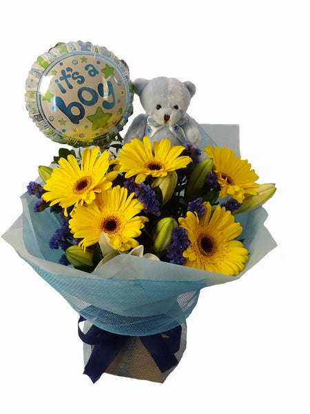 Flowers, Balloon & Soft toy "Its a Boy"